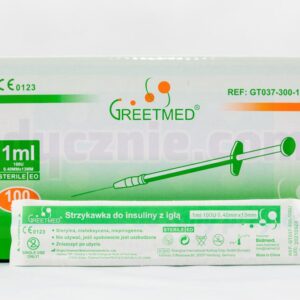 Seringi sterile h.u. 100pcs 1ml 0.40* 13 Seringi de insulină U100 cu ac